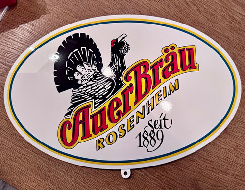 Original emailschild auerbräu - emailschild,