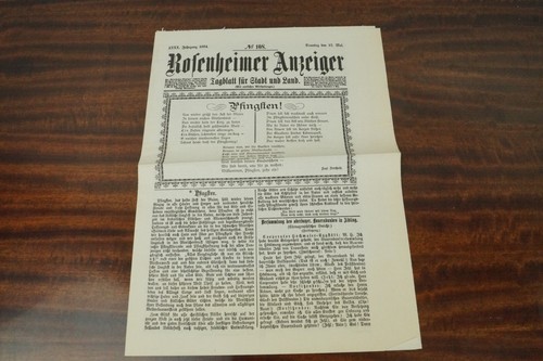 Antike zeitung rosenheimer - antike,