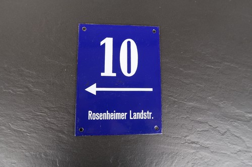 Emaille hausnummer - emaille, 10